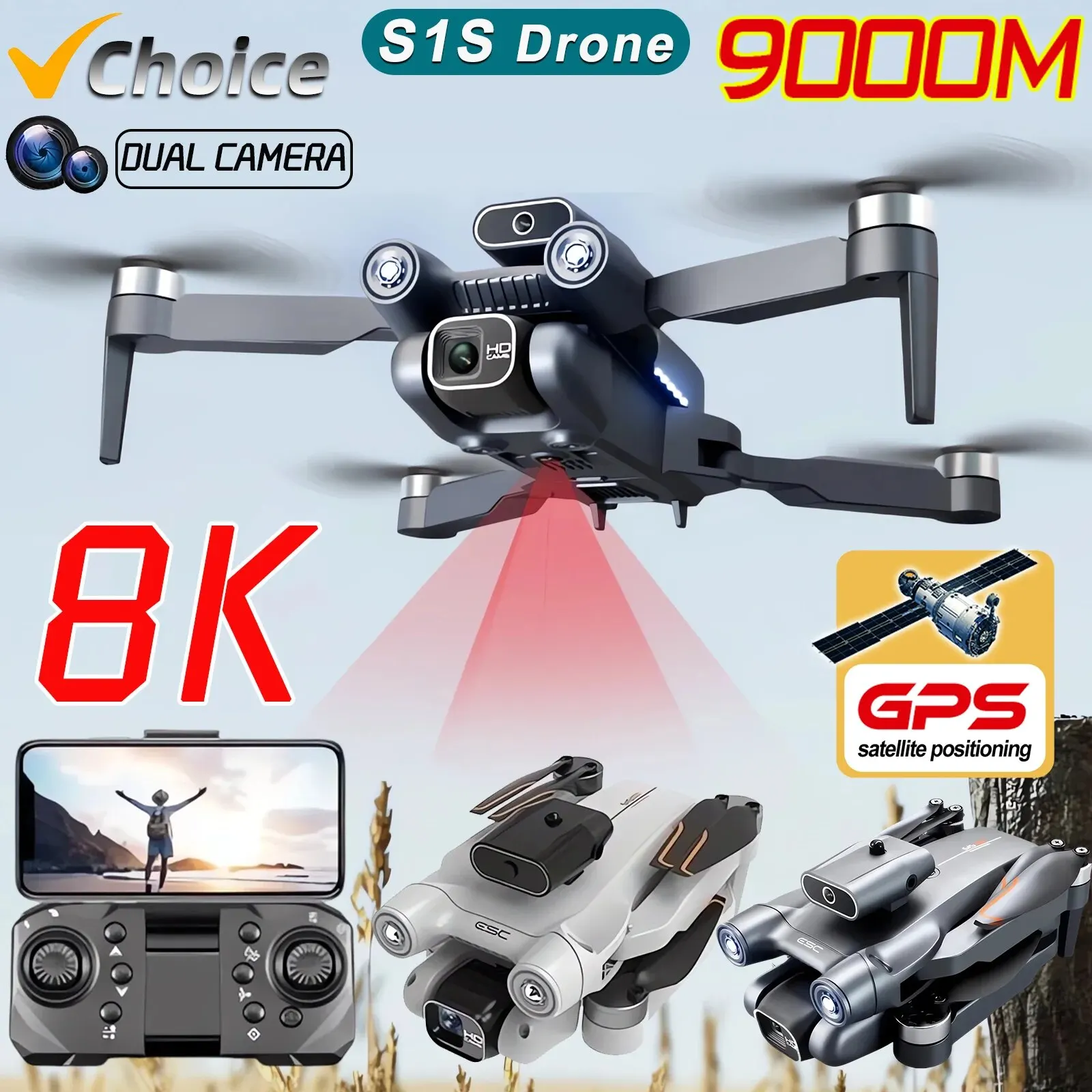 Drone Mapping - Yeni S1S 5G GPS Drone kamera