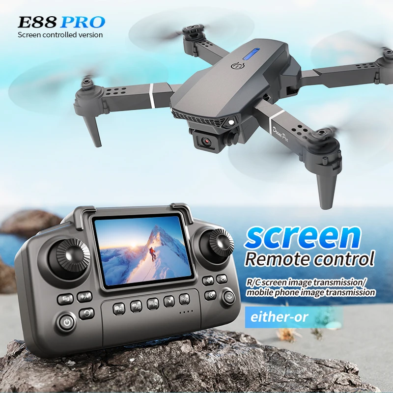 Drone Photogrammetry - Profesyonel E88 PRO Drone ekranlı 8K