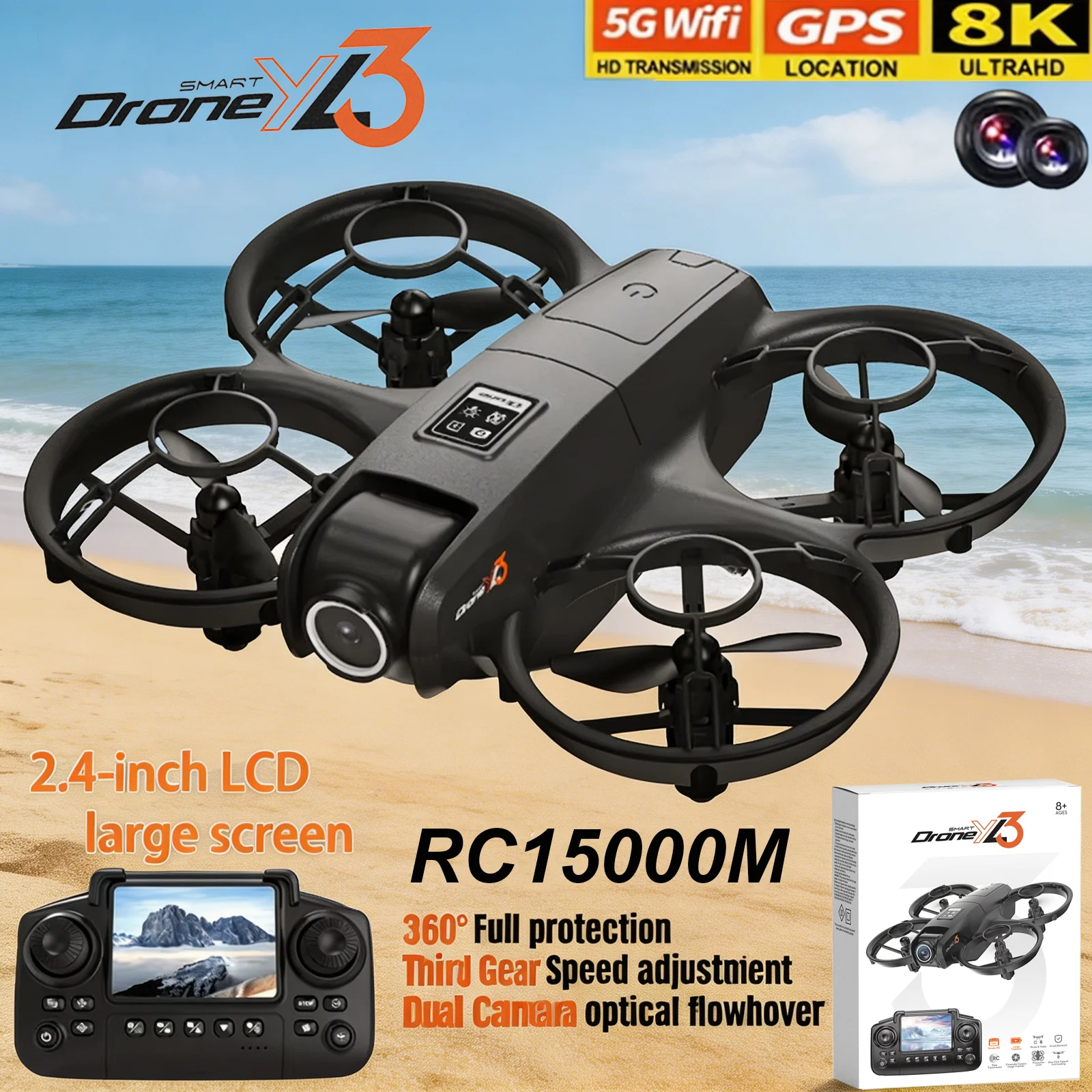 Drone Multispectral - Yeni YL3 RC Drone 8K 1080P