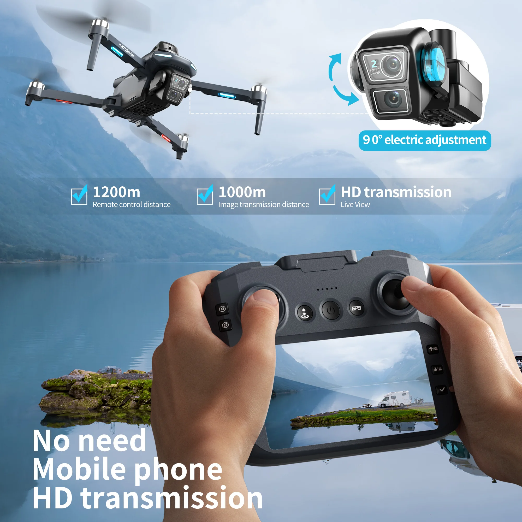 Lenovo XT606 MAX GPS Drone 4k  - Drone Multispectral incelemesi ve fiyatı