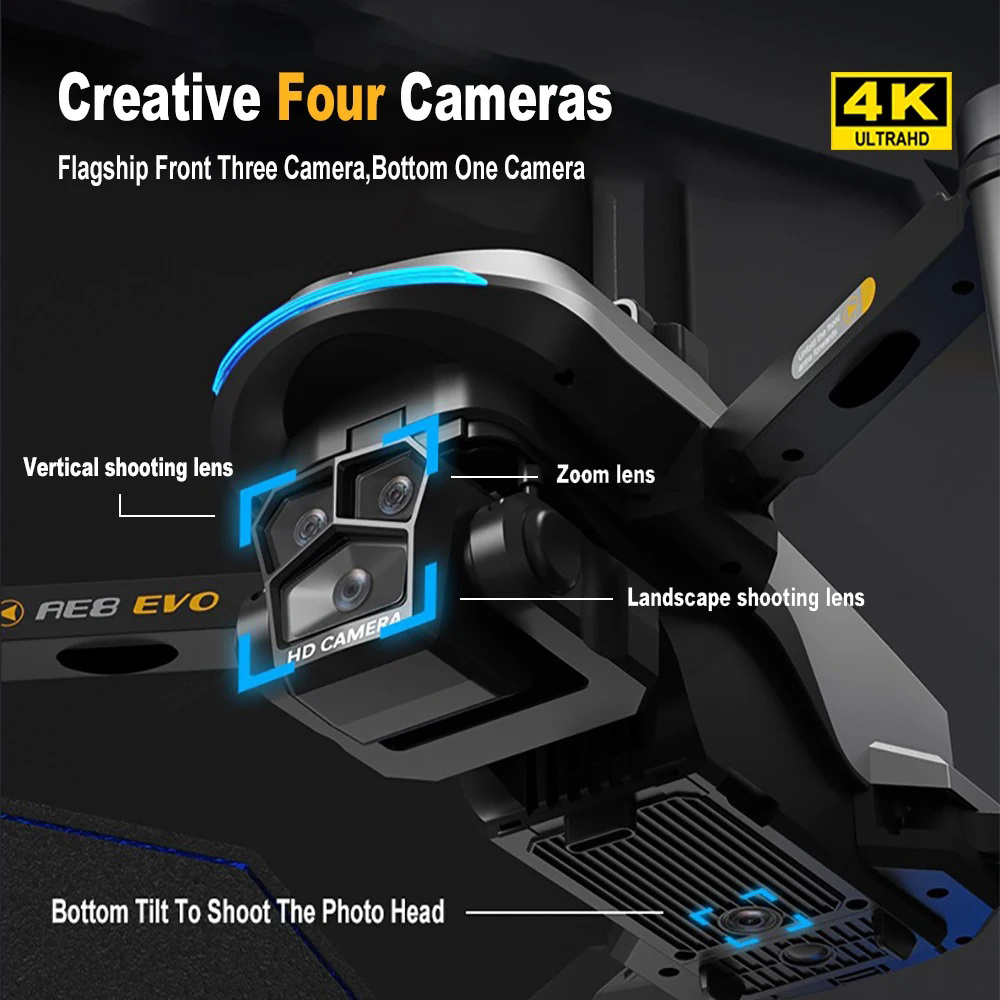 AE8 EVO Drone 4K Profesyonel 5 - Drone Multispectral incelemesi ve fiyatı