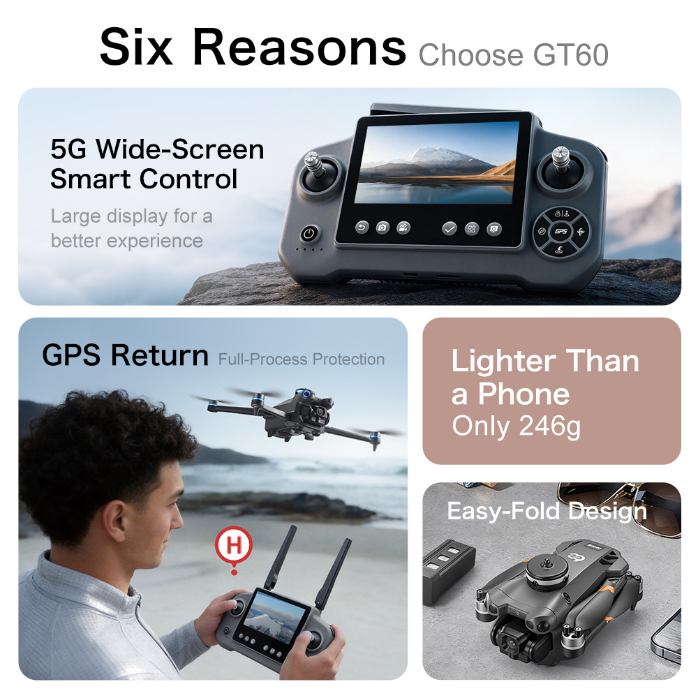 Yeni GT60 GPS Drone Yüksek Çöz - Drone Photogrammetry incelemesi ve fiyatı
