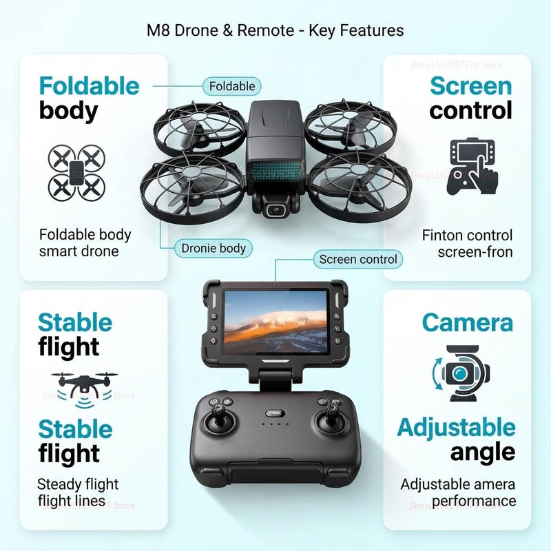Yeni Drone'lar M8 GPS 8K Profe - Drone Multispectral incelemesi ve fiyatı